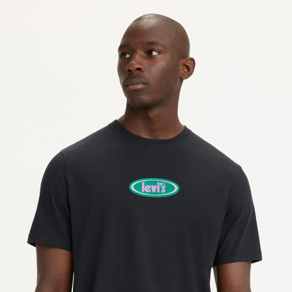 Levi's® Poster Logo Relaxed Tee - Caviar (16143-0391)
