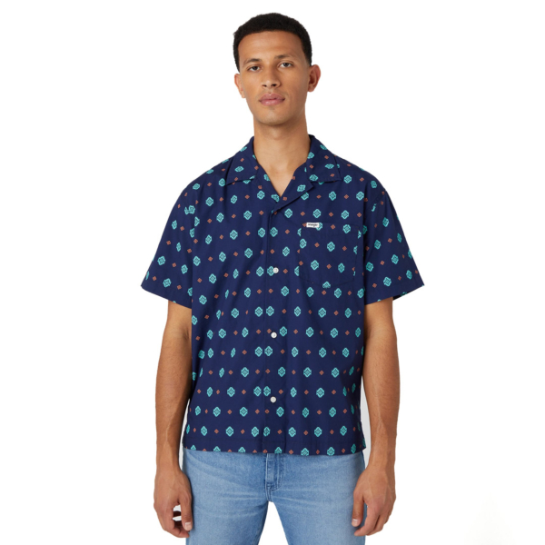Wrangler Single Pocket Relax Resort Shirt - Eclipse (W597LXX7M)