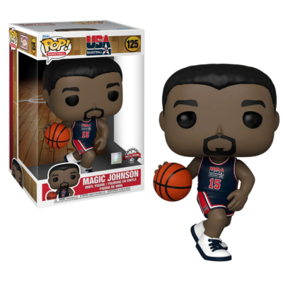 Funko POP! USA Basketball - Magic Johnson (Navy Jersey) #125 Jumbo Size 10