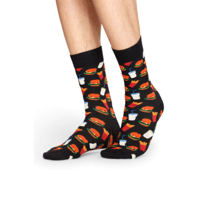 Happy Socks for Men in Hamburger - Black (HAM01-9050) 