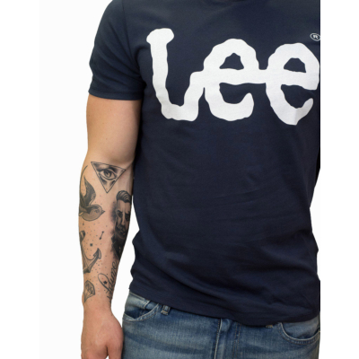 LEE Logo Men T-Shirt - Navy Drop (L62A-AI-EE)