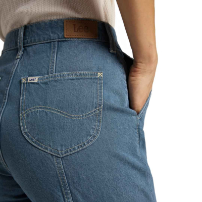 LEE Stella Panelled Taper Jeans - Grey Bala (back pockets) 