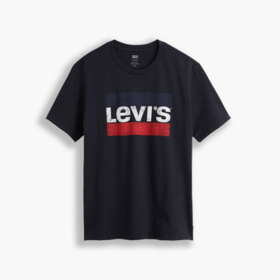 Levi's® 84 Sportswear Logo Tee - Black Stonewashed (flat)
