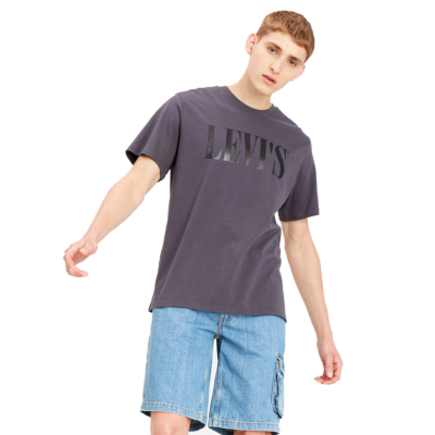 Levi’s® 90s Serif Logo Relaxed Tee - Forged Iron (69978-0045)