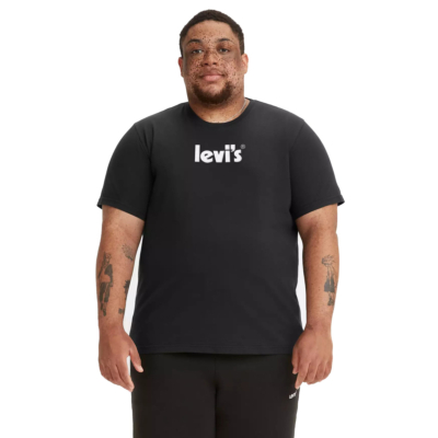 Levi’s® Big & Tall Relaxed Tee Poster Logo - Caviar (87113-0018)
