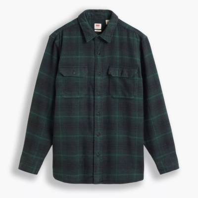 Levi’s® Worker Flannel Plaid Shirt in Pineneedle (19587-0165) 