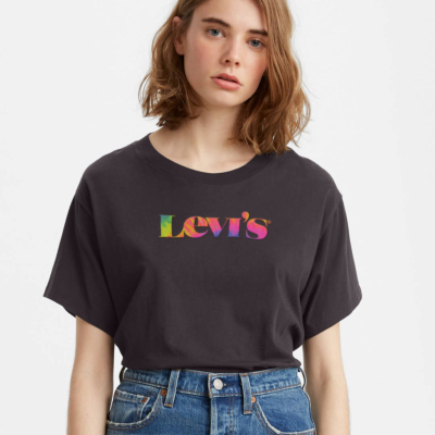 Levi’s® Varsity Μπλουζάκι Γυναικείο Λογότυπο Μαύρο (69973-0211)

