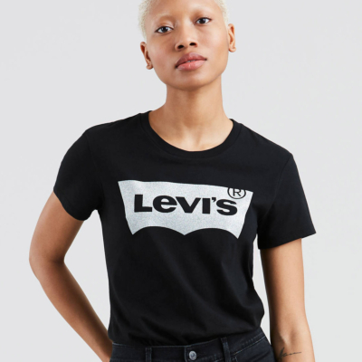 Levi’s® Γυναικείο Μπλουζάκι με Λογότυπο - Μαύρο (17369-0483) 