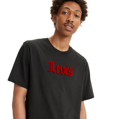 Levi's® Oversized Μπλουζάκι Ανδρικό με Λογότυπο - Μαύρο (16143-0818)
