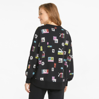 PUMA Brand Love Oversized Women Sweatshirt in Black (534351-01) 