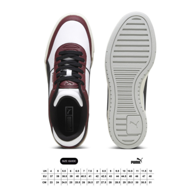 Puma CA Pro Sport Leather Sneakers for Men in White/ Dark Jasper (393280-05) 