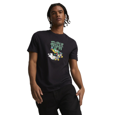 Puma Skateboard Graphic Men Tee in Black (539460-01)
