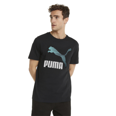 PUMA Interest Logo Graphic Tee - Black (534652-01)
