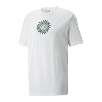 Puma T-Shirt Ανδρικό με Σχέδιο - Λευκό (533673-02) 