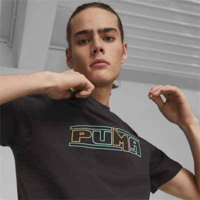 Puma SWxP Μπλούζα με Λογότυπο Ανδρική - Μαύρη (538219-01) 