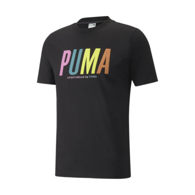 PUMA SWxP Μπλουζάκι Ανδρικό με Λογότυπο - Μαύρο (533623-01) 