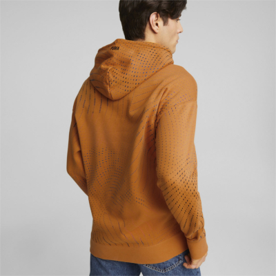 Puma Sportswear Printed Men Hoodie in Orange Brick (535666-66)
