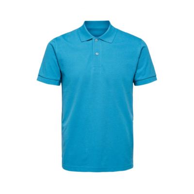SELECTED Neo Pique Polo in Bluejay (16077364) flat front