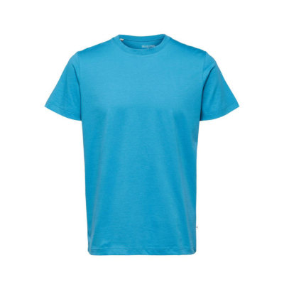 SELECTED Norman O Neck Tee (16077365-Bluejay) 