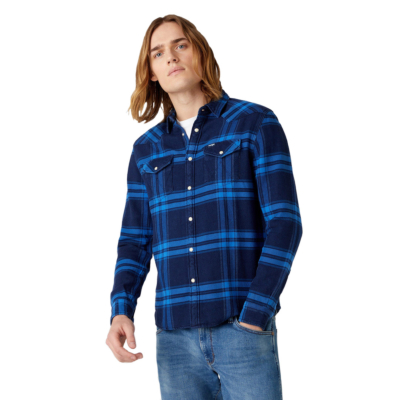 WRANGLER Western Flannel Shirt - Blue (W5A0MTX05)
