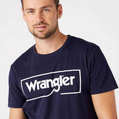 WRANGLER Μπλουζάκι Ανδρικό με Λογότυπο - Μπλε (W7H3D3114) 