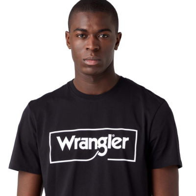 Wrangler New Frame Logo Men Tee In Black (W70JD3100)