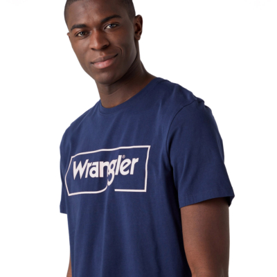 Wrangler Μπλουζάκι Ανδρικό με Λογότυπο - Μπλε (W70JD3114) 