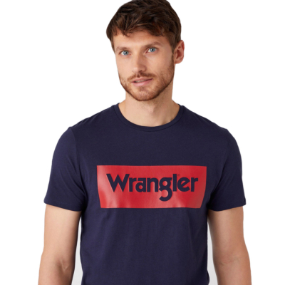 WRANGLER Ανδρικό Μπλουζάκι με Λογότυπο - Μπλε (W742FK114)