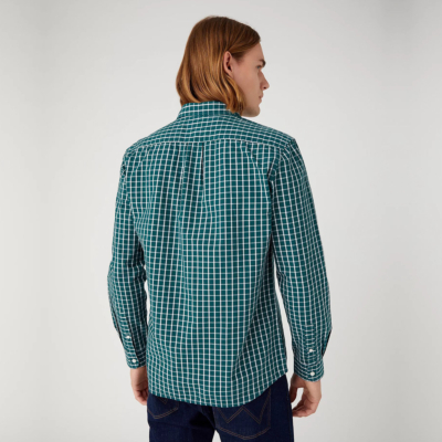 Wrangler One Pocket Shirt for Men in Teal Green (W5A24MG03) 