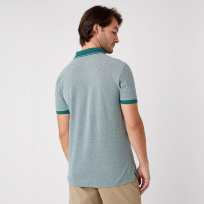 WRANGLER Refined Men Polo T-Shirt in Mallard Green (W7AFKHG28)
