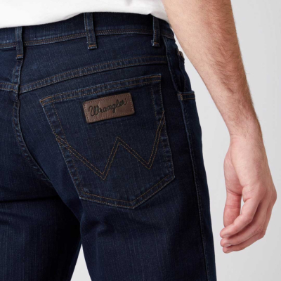 WRANGLER Texas Jeans Straight - Blue Black (back pocket)
