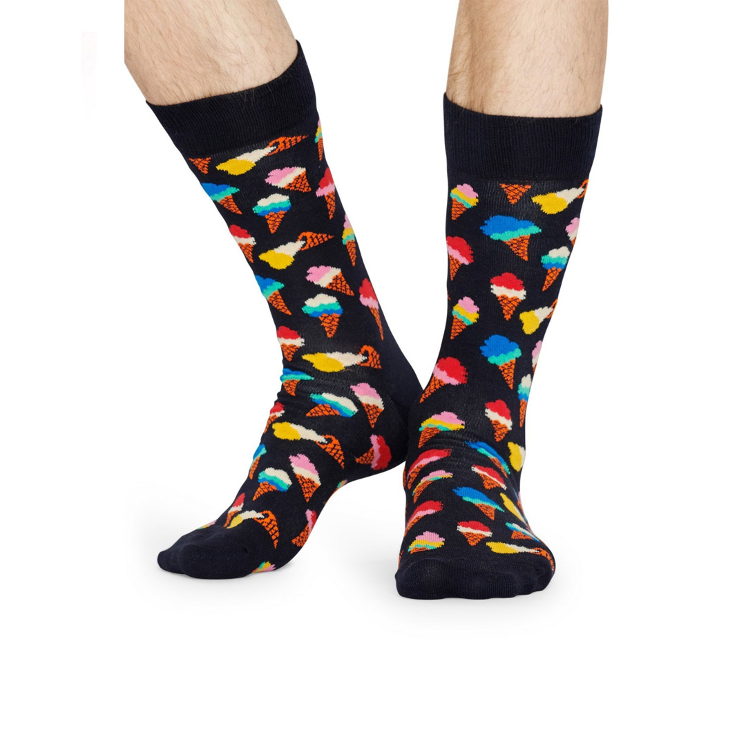 Happy Socks Ice Cream - Black/ Multicolor (ICE01-9300)
