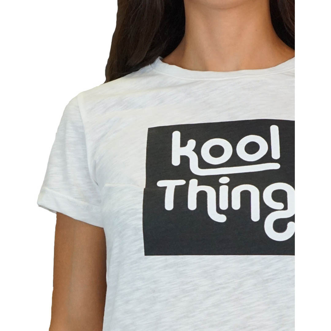 KOOL THING x HOLY STUFF Women T-Shirt - Off White (detail) 