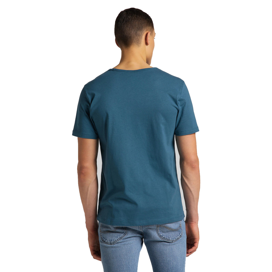 LEE Embro Logo Men T-Shirt in Teal (L61ZFEQO) 
