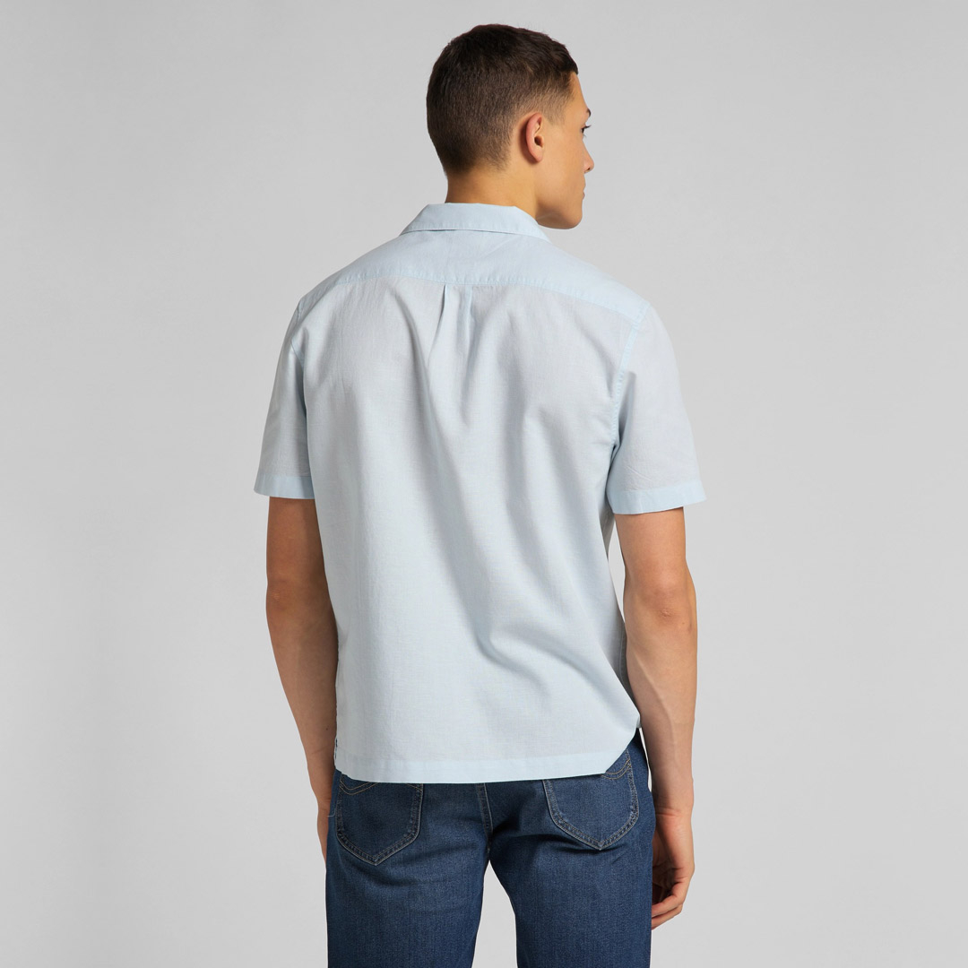 LEE Resort Short Sleeve Men Shirt - Skyway Blue (L67PKWQL)
