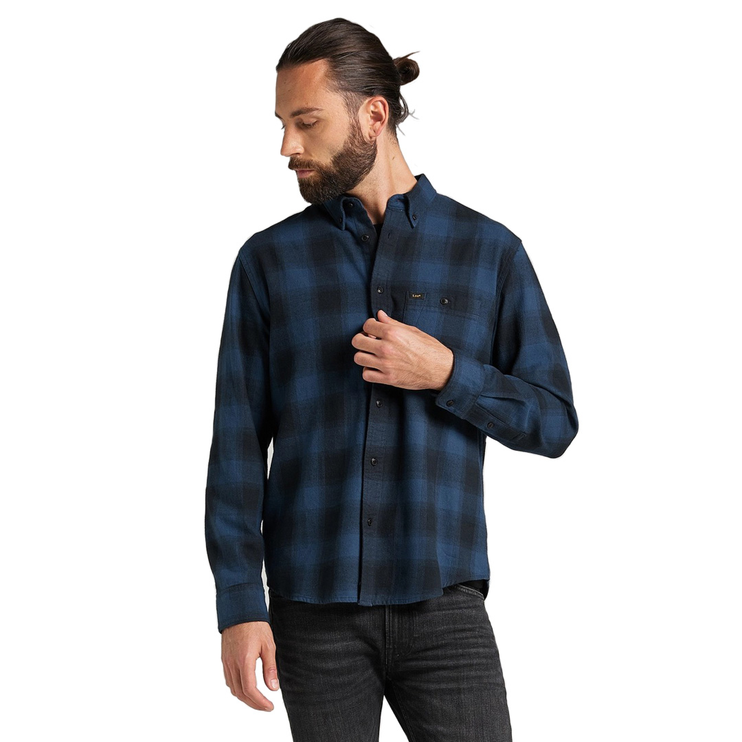LEE Riveted Flannel Shirt - Insiginia Blue (L66IMLSS)
