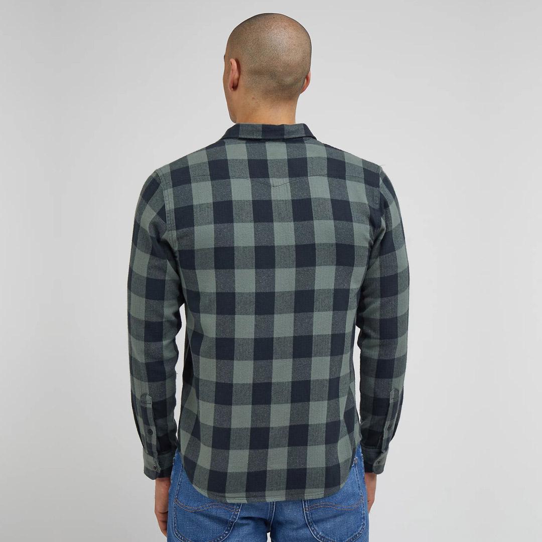 Lee Western Flannel Shirt for Men Fort Green (L66RRRA15) 
