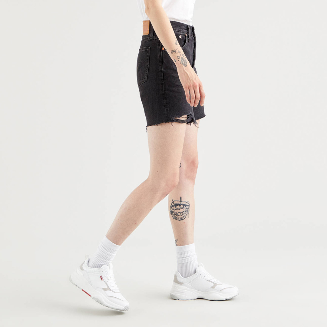 Denim Lounge - Levi's® 501® Mid Thigh Women Shorts - Lunar Black 