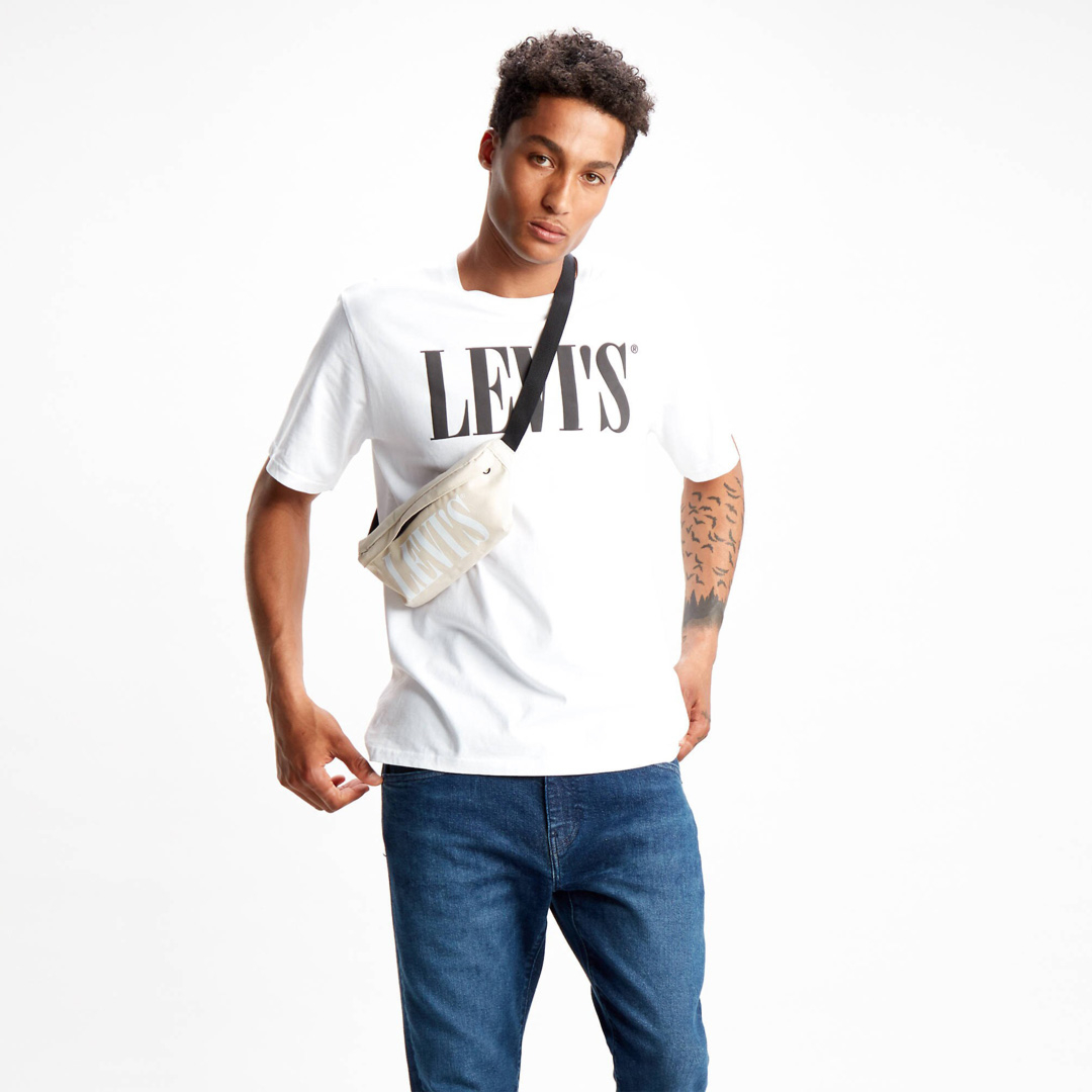 Levi’s® 90s Serif Logo Relaxed Men Tee - White (69978-0026)