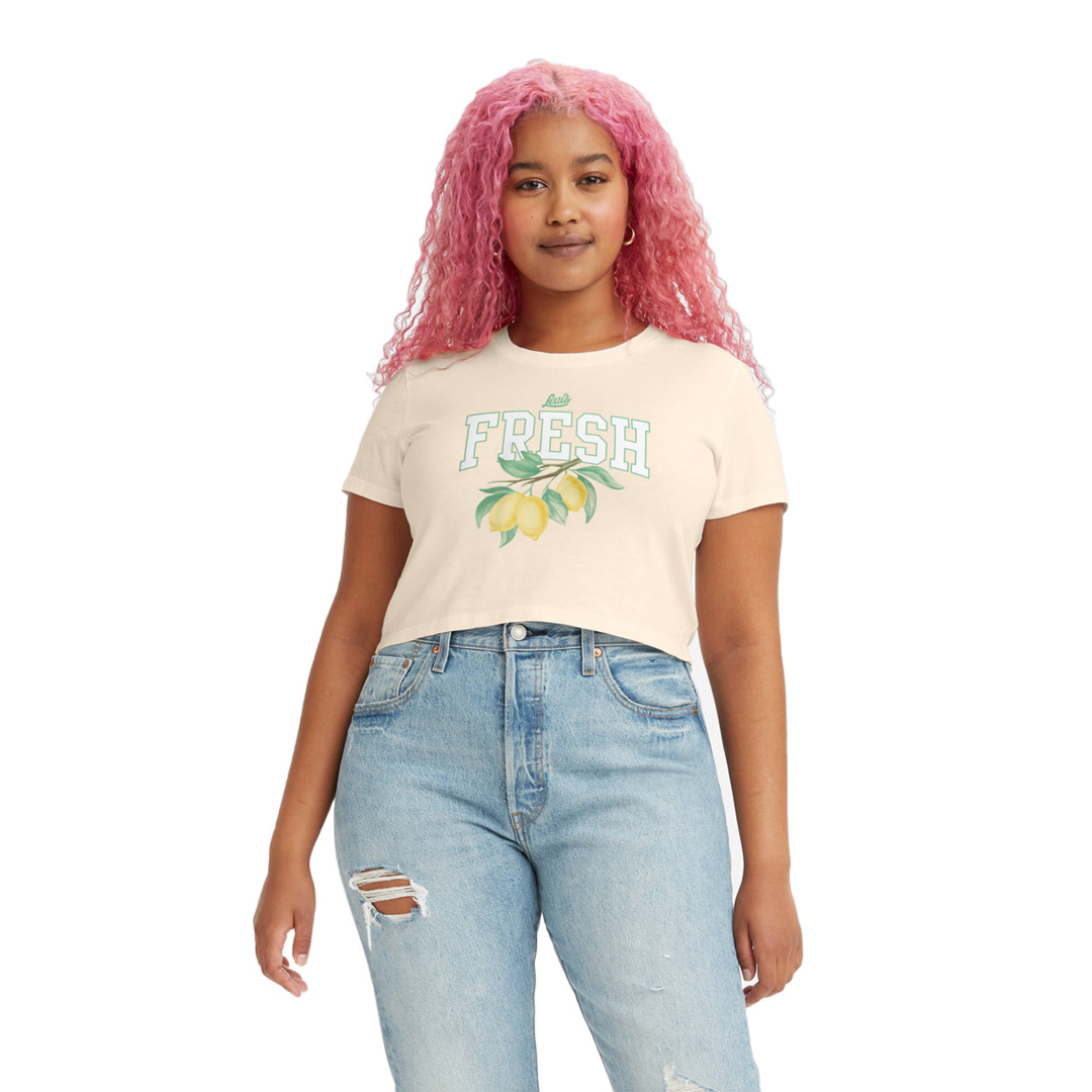 Levi’s® Cropped Jordie Stay Fresh Tee - Griege (A0785-0035)
