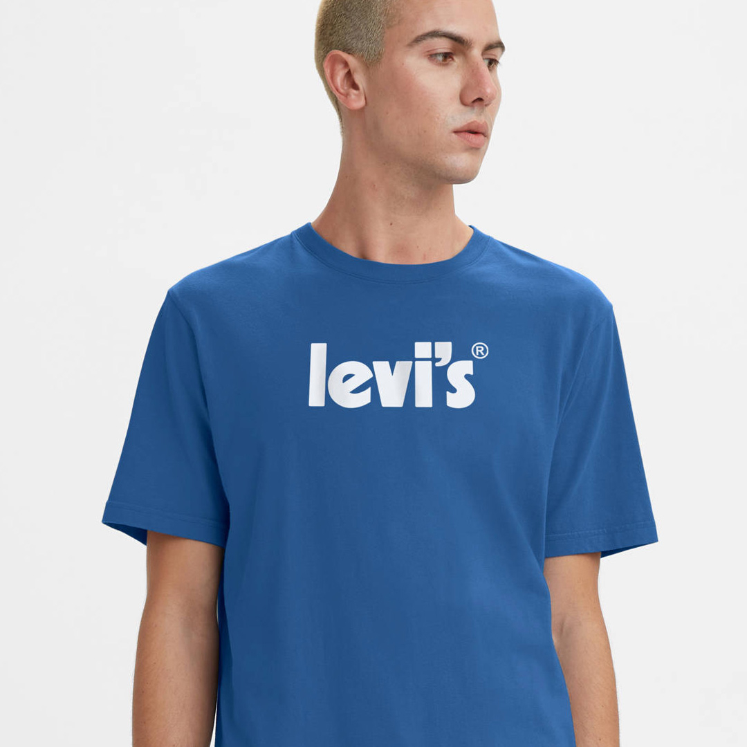 Levi's® Μπλουζάκι Ανδρικό με Λογότυπο - Μπλε Ρουά (16143-0545)
