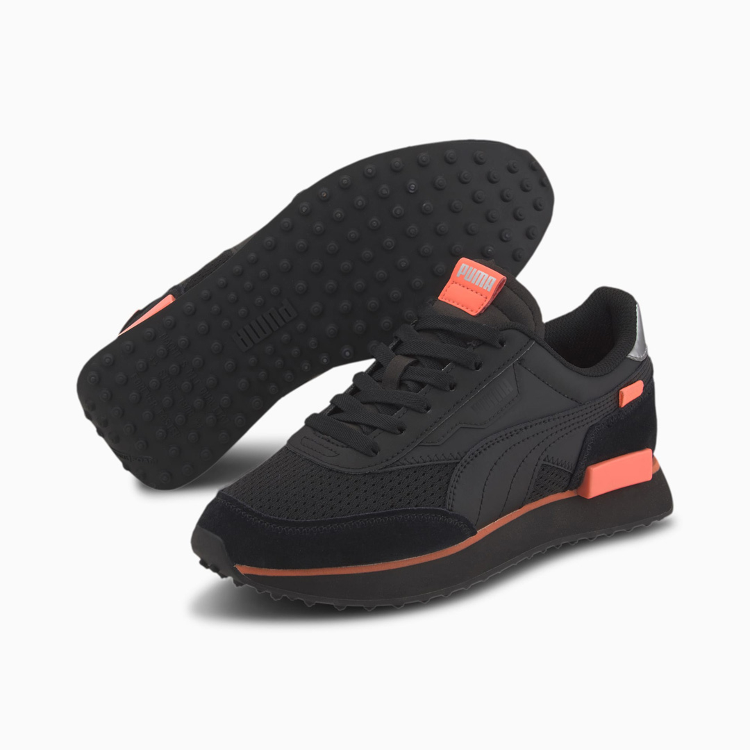 PUMA Future Rider Tulle Wn's Sneakers - Black/ Nrgy Peach (374134-02)