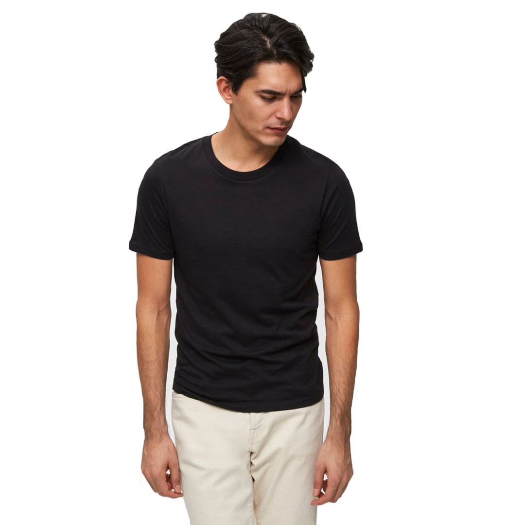 SELECTED Perfect O Neck Tee - Black (16057141-BLK)
