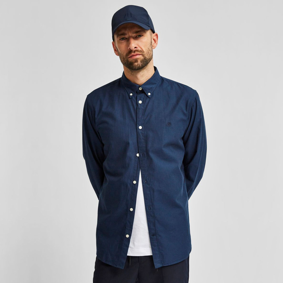 SELECTED South Slim Shirt (16079922-Dark-Sapphire)