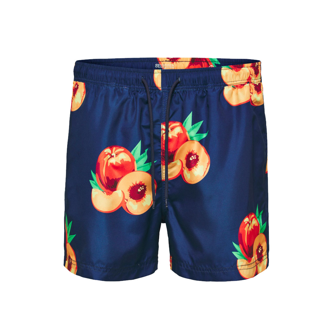 Selected Tropical Men Swim Shorts (16067678-Blue) 