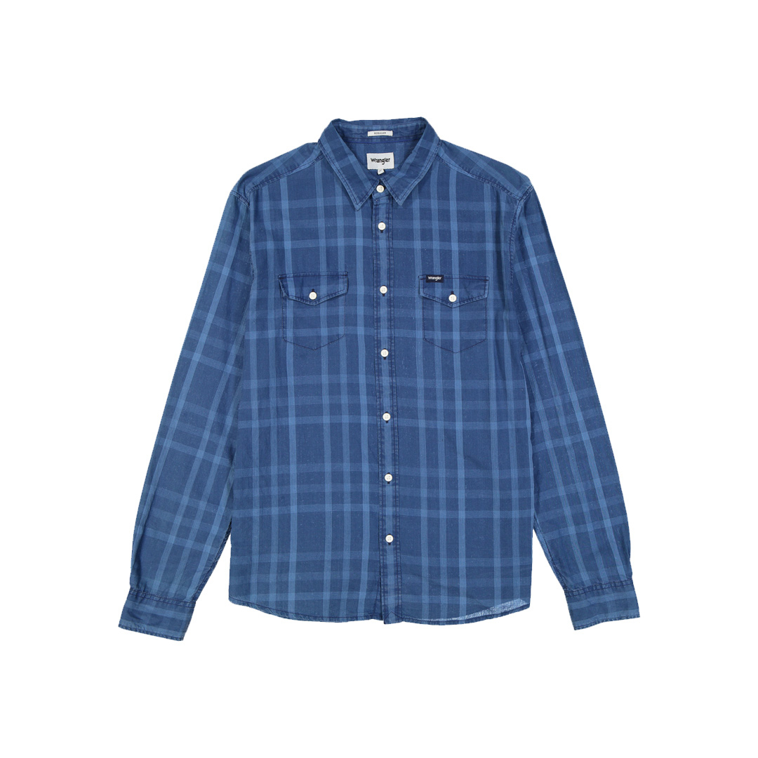 WRANGLER 2 Pocket Flap Men Shirt - Directoire Blue (W5A5-6C-XKL)