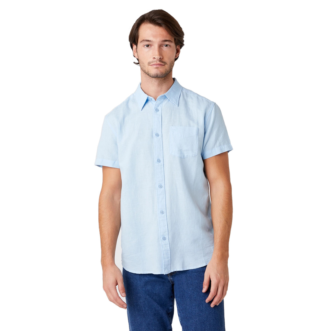 WRANGLER One Pocket Short Sleeve Shirt - Cerulean Blue (W5J7LOXVT)