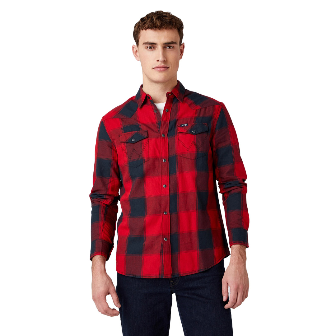 WRANGLER Western Men Shirt - Red (W5A03OX47)