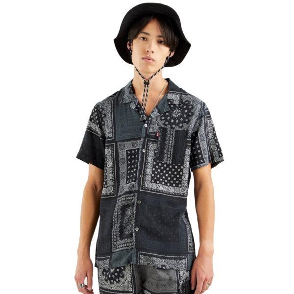 Denim Lounge - Levi's® Cubano Multi Bandana Shirt - Washed Black  (72625-0039)